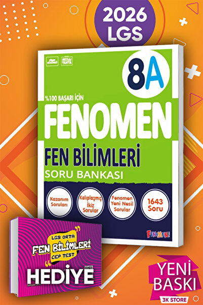 Fenomen Yayıncılık 2026 LGS 8.Sınıf Fen Bilimleri 8A Soru Bankası (Karekök Ya...