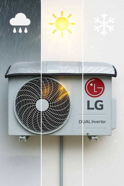 3DPrintLix Klima Dış Ünite Güneş Koruyucu Örtü 100 x 50 cm – Isı Yalıtımlı, S...