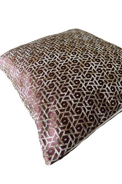 CDE Antibes Series Woven Fabric Decorative Pillow Case Set of 2 (Including Inner Pillow)