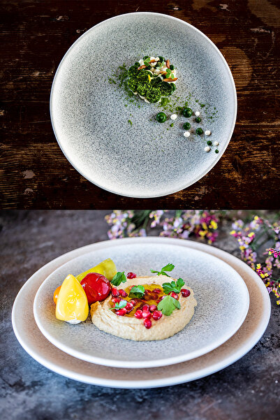 Bonna Porselen Luca Mavi Gourmet 19 Cm Düz Tabak 6'lı Takım S-mt-lucocgrm19dz