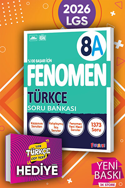 Fenomen Yayıncılık 2027 LGS 8.Sınıf Türkçe Soru Bankası 8A (Karekök Yayınları...