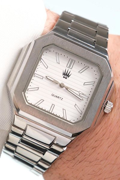 WATCHOFROYAL Kratos Silver White Steel Wrist Watch