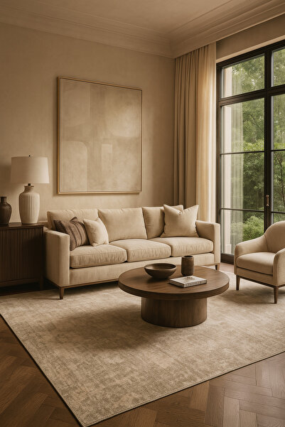 Vog Halı Arken Grace El Dokuma Yün Lüks Salon Halısı Doğal Ton Çok Renkli Mod...