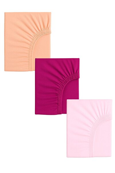 COTENCONCEPT 3 Adet 50 x 90 x 10 cm Anne Yanı Lastikli Penye Kumaş Bebek Çarşafı