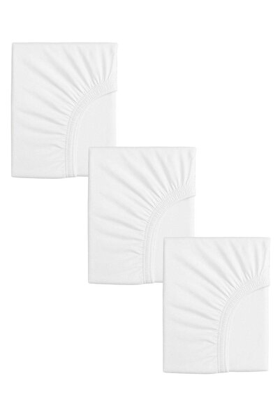 COTENCONCEPT 3 Adet 50 x 90 x 10 cm Anne Yanı Lastikli Penye Kumaş Bebek Çarşafı