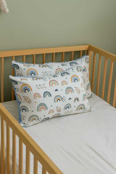 Bebek Özel Дитяча подушка для дорослих 50x70 см (2 штуки) Синя веселка Синя