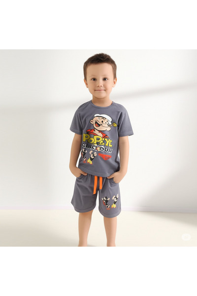 Neefy 2025 Summer New Season 3 Sets 6 Pieces Printed First Quality Combed Cotton Sleeved Set