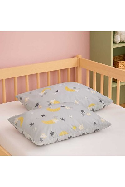 Bebek Özel Husă de pernă pentru copii și adulți 50x70 cm (2 bucăți) Gri Galbe...
