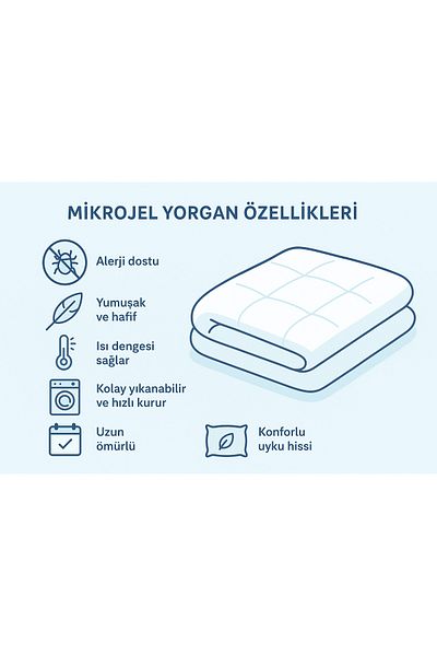 Hayo’u PUFF Microgel dublu 220x200 4kg pilota groasa (țesătură de BUMBAC de înaltă calitate)