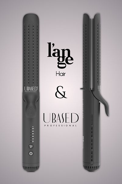 UBASED Air Duo-Grande 2 in 1 Hair Straightener and Curling Iron- Color: Black Rose - Titanium Plate