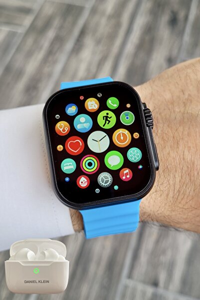 Daniel Klein Mavi Renk Akıllı Kol Saati ve Bluetooth Kulaklık