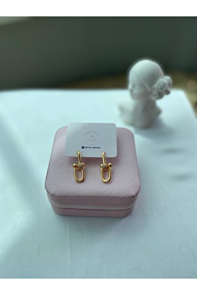 stainles steel GOLD ZİRKON TAŞLI TİFFCO KÜPE