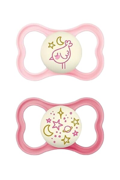 MAM Supreme I Day&Night l Emzik 2'li Set I Sterilize Kutuda I 6-16 Aylık I Kuş/Evren