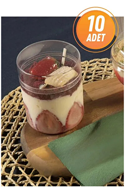 Kalbi Ticaret Magnolya Kasesi 10 Adet Kapaklı Magnolia Sunum Kasesi Tatlı Don...