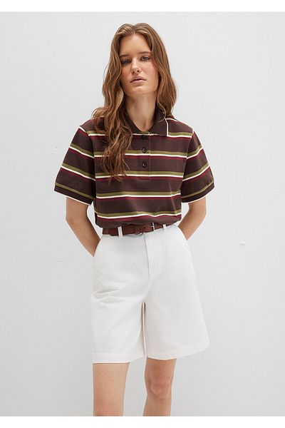 Mavi Striped Brown Polo T-Shirt Regular Fit / Regular Cut 1613346-90990