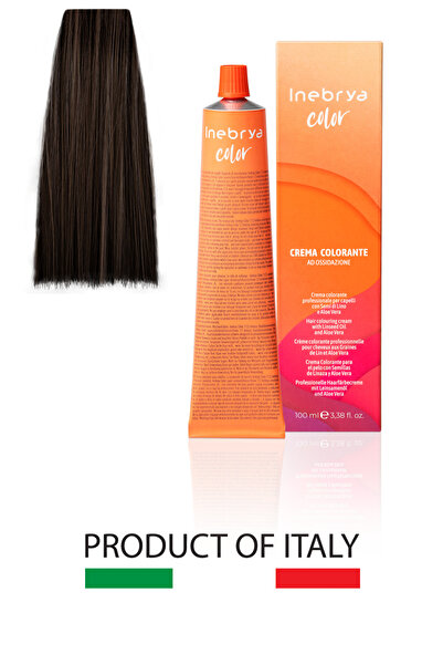 Inebrya Color Profesyonel Saç Boyası 5/00 – Yoğun Açık Kestane 100 ml