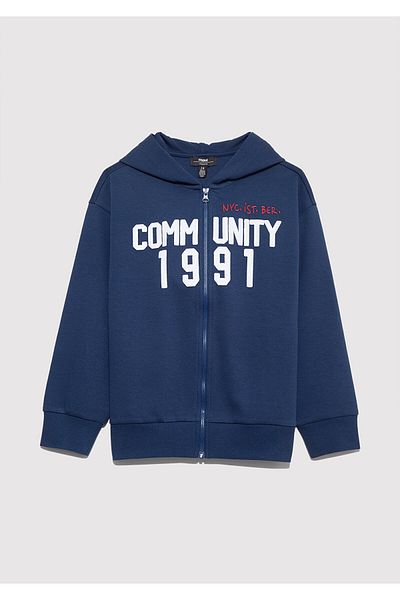 Mavi Zippered Navy Blue Sweatshirt 6S10119-70721