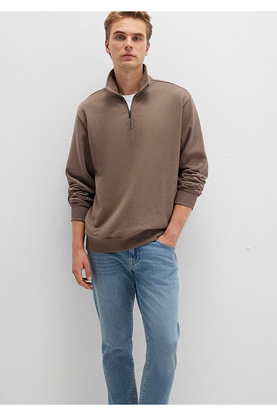 Mavi Semi-Zip Brown Sweatshirt 0S10419-70380