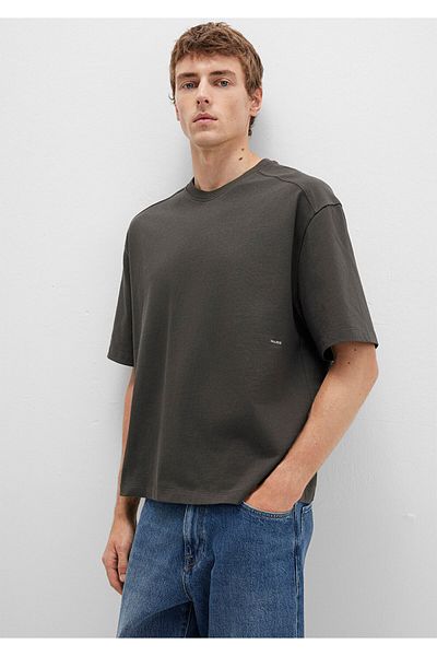 Mavi Crew Neck Gray Basic T-Shirt Boxy Fit 0612909-70090