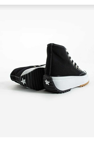 PremiumShoes ЧОРНИЙ ДОВГИЙ RUN STAR WNDERSON НЕСКОЛЬЗЯЩАЯ ПОДОШВА