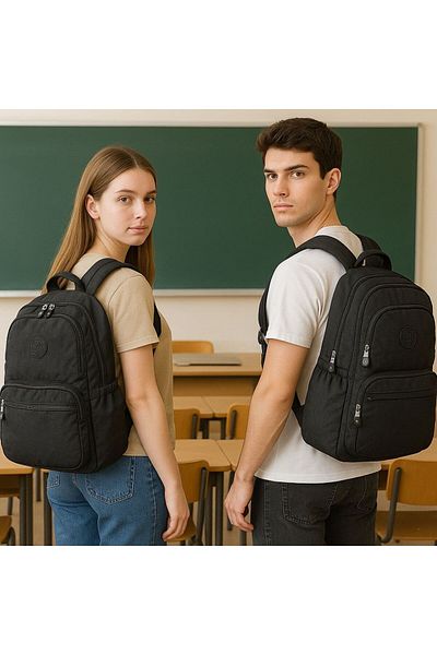 citycenterfashion Țesătură unisex Crinkle impermeabilă de mărime medie cu mai multe compartimente pentru liceu-universitate Cty-lbn-305