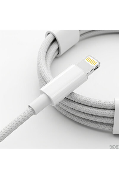 bydiz Apple iPhone 8, 11, 12, 13, 14 Pro ve Pro Max Uyumlu ( Örgülü ) USB-C Lightning Hızlı Şarj Kablosu