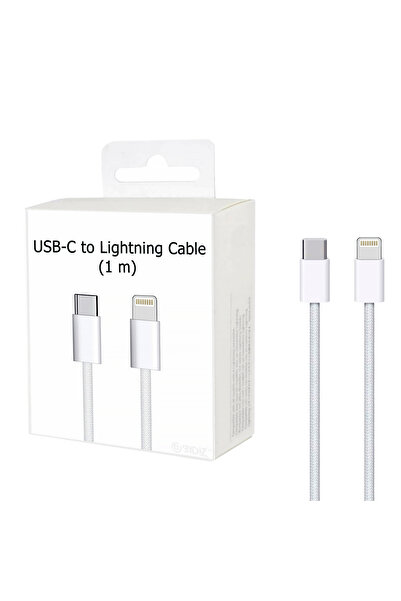 bydiz Apple iPhone 8, 11, 12, 13, 14 Pro ve Pro Max Uyumlu ( Örgülü ) USB-C L...