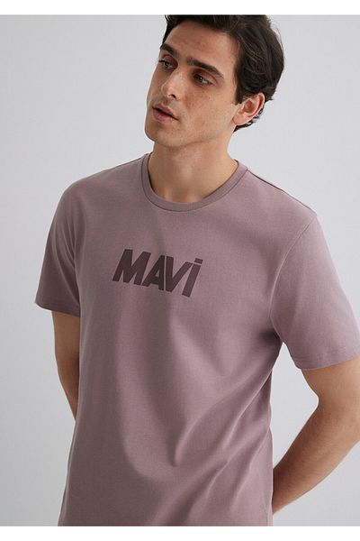 Mavi Logo Printed Brown Men's T-Shirt M066846-89596