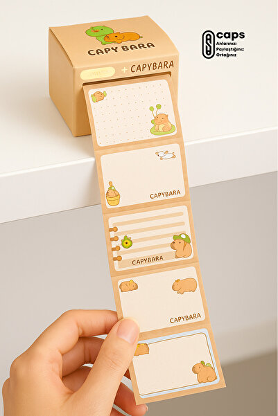 caps anlarınızı paylaştığınız ortağınız Capybara Temalı Şirin Sınıf Etiketi Seti – 58 Adet Kendinden Yapışkanlı Okul Etiketi - Kapibara
