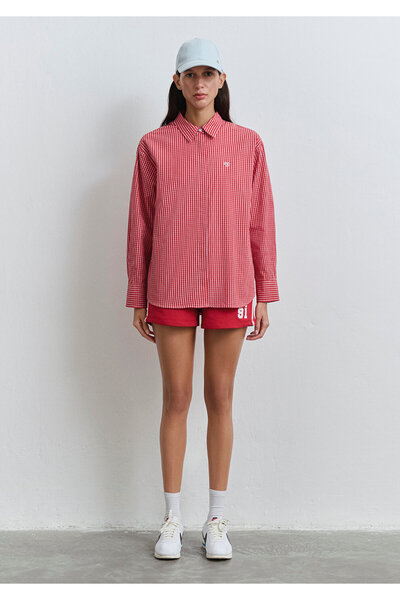 Mavi Gingham Red Shirt Loose Fit / Loose Relaxed Fit 1211227-90843