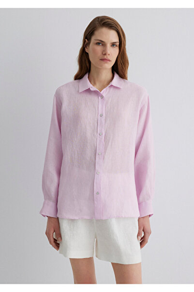 Mavi Purple Linen Shirt Loose Fit / Loose Relaxed Fit 1210747 -70507