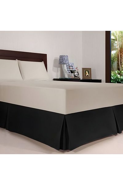 METİNEV Black Color Side and Corner Slit Base Skirt Cotton