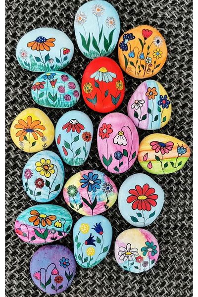 AKILLICA Stone Painting Painting Stones 20 Pieces