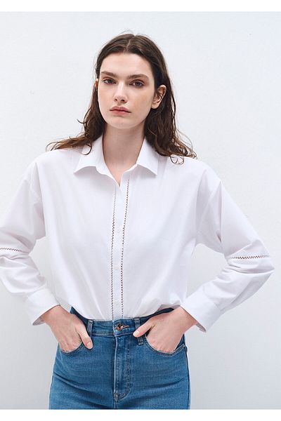 Mavi Wide Cut White Shirt - 1211030 -620