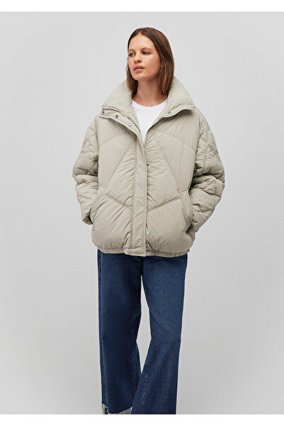 Mavi Stand Collar Beige Puffer Jacket 1110438 -87536