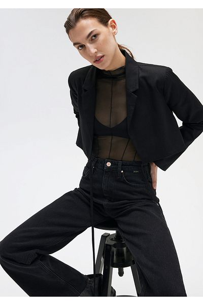 Mavi Black Crop Jacket Crop / Short Cut1110168-900