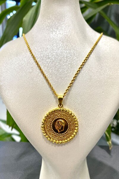 Altınaşkı Dorika Toplu Yarım Altın Baskılı Kolye