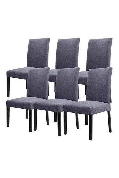 fun zone 6 Pieces Thickened Elastic Chair Cover Universal Home Dining Chair Cover