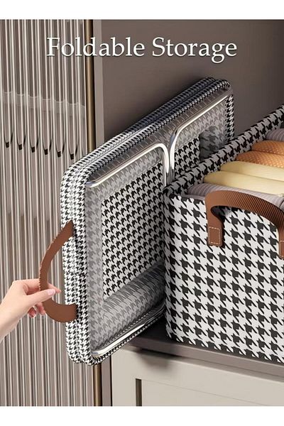 Generic 3pcs Wardrobe Clothes Organizer Foldable Closet Clothing Storage Box for Clothes Jeans Washable