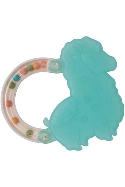 Moon The Moon Brand Fuzzy Friends Soft Baby Rattle and Teether Toy, Shake Rattle, Sensory Teether, Early