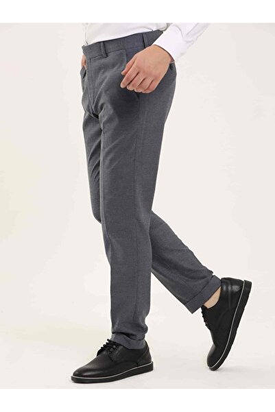 Dufy İndigo Erkek Regular Fit Düz Klasik Pantolon