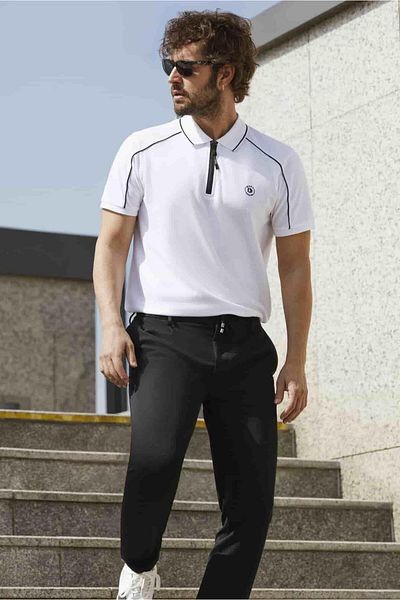 Dufy Men's Black Regular Fit Straight Trousers - 86849