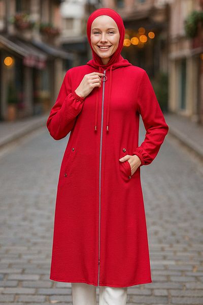 Neva Style Hooded Red Hijab Cap 539K