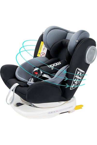 Moon Gyro Car Seat – 360° Rotating Booster Seat for Kids/Infants/Toddlers Bab...