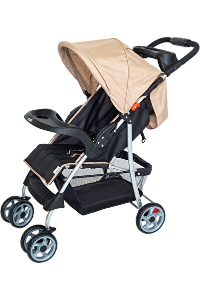 Moon عربة أطفال تريك - قابلة للطي بيد واحدة - أدوات سفر للأطفال - قفل، صينية ...