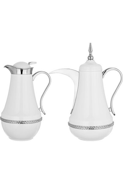 Alsaif Gallery Nova Saif Gallery Thermos Set, 0.7L, 2 Pieces, Insulated Glass Inner, Stainless Steel Outer