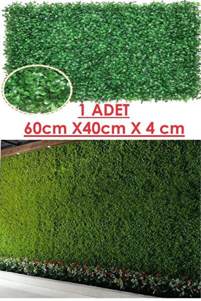 optana 1 ADET Botanik Dikey Bahçe Peyzaj Dekoratif Yapay Bitki Duvar Kaplama Panel Şimşir Tabaka Çiçek Duva