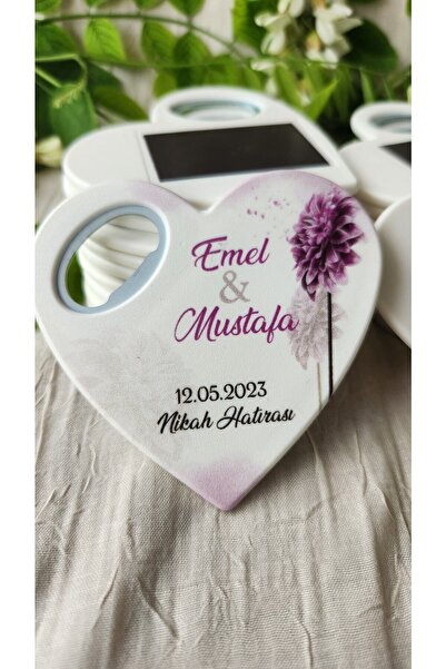 DeryalarDijital 50 Adet Açacaklı Magnet Nişan Söz Kına Düğün Nikah Hatırası M...