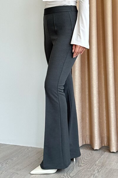 InStyle Висока талія, іспанські штани-кльош, антрацитові брюки-палаццо
