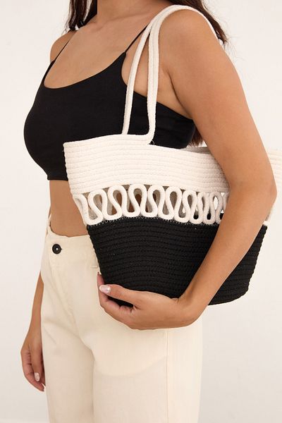 Fulla Moda Straw Look Jü Beach Arm Bag